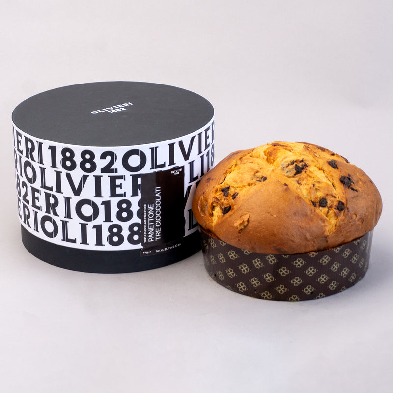 Triple Chocolate Panettone with tin