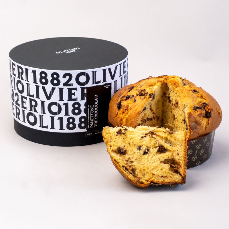 Triple Chocolate Panettone with tin