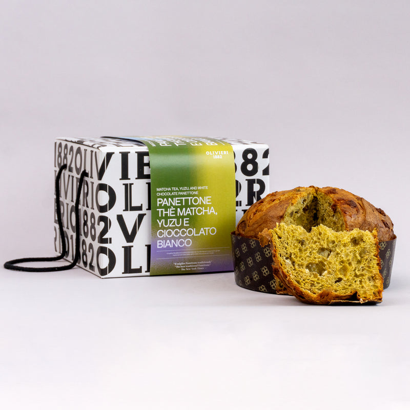 Panettone Thè Matcha, Yuzu e Cioccolato bianco