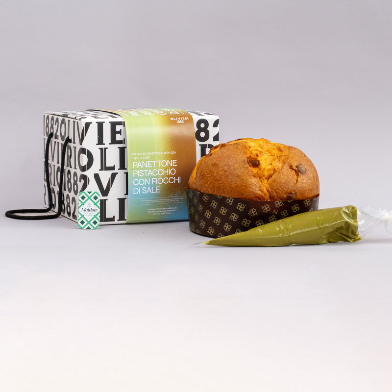 Panettone à la pistache et aux flocons de sel