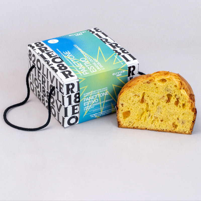 Panettone Estivo Limone, Cioccolato Bianco e Basilico